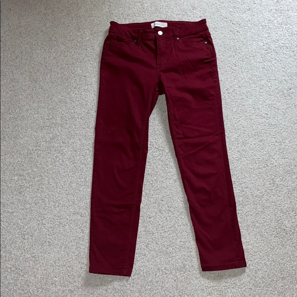 Calvin Klein Maroon Capri Jeans